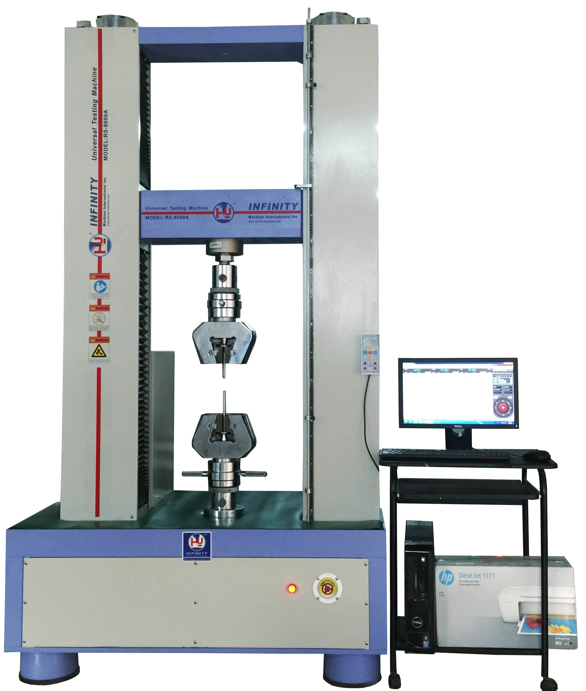 Industriële elektronische testmachine voor het testen van de trekkracht van rubber met een software voor de controle van de gesloten lus
