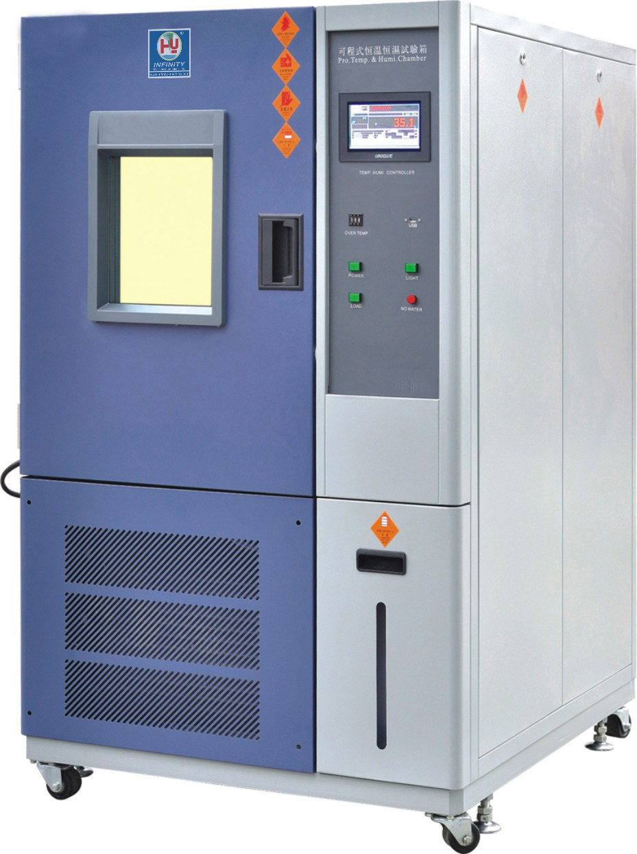 100L milieutestkamer voor temperatuurvochtigheidstest IEC68-2-2 20% RH tot 98% RH In grijsblauw