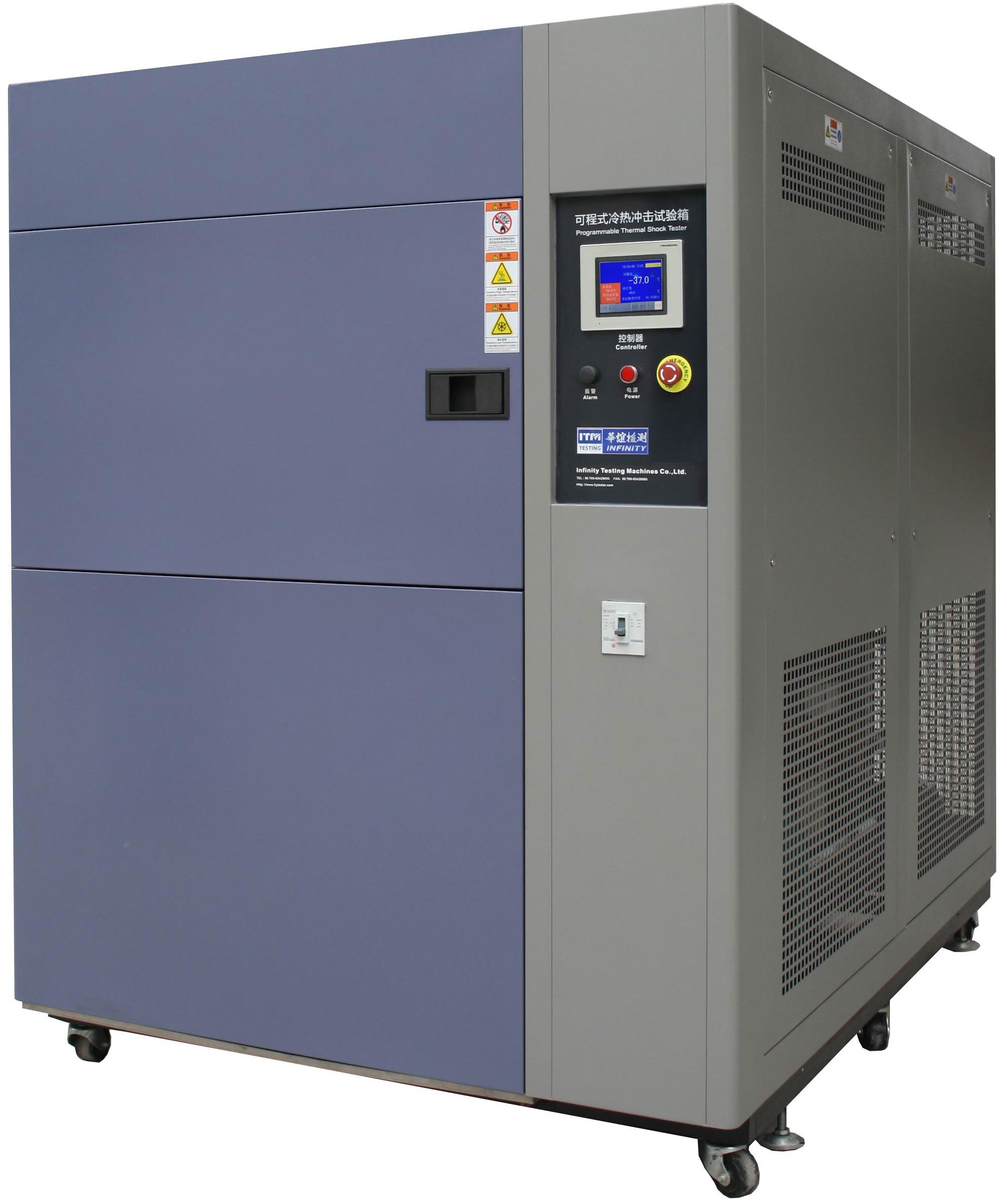 Programmabele thermische schokproefkamers voor het milieu 50L ~ 600L Cascade-koelsysteem