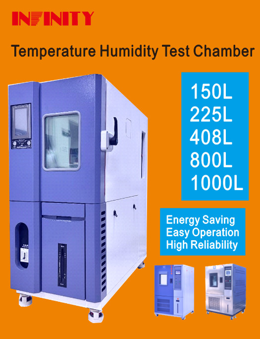 Een luchtgekoelde condensatorinstallatie met een testkamer voor constante temperatuur en vochtigheid met 1 LED-verlichtingsinrichting