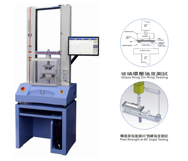 600 mm gehard glas Ring On Ring Testing Machine Testsnelheid 0,01~500 mm/min