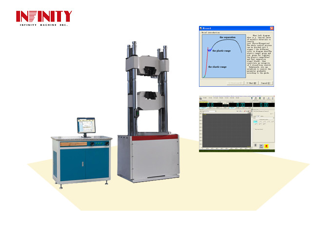 Maximaal trekruimte 1000 mm Hydraulische universele testmachine voor platte steekproefklemdikte 0-60 mm