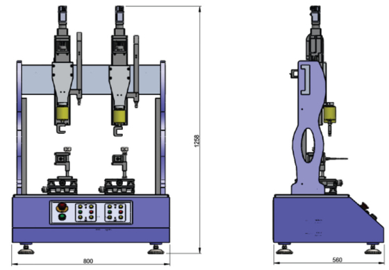 Hoge nauwkeurigheid Dual-station Swing Force Testing Machine met schakelbare taalinterface