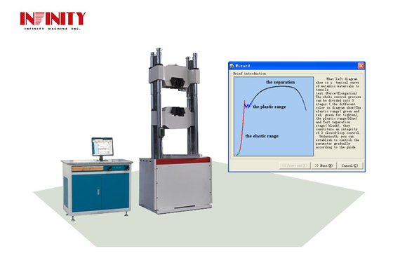 200 kn Computerbeeldscherm Hydraulische UTM met een maximale snelheid van 60 mm/min