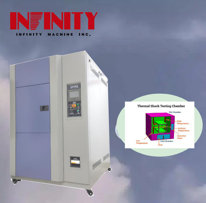 50 Hz warm- en koude impact testkamer voor snelle koeling interne doos Grootte 500x400x400mm
