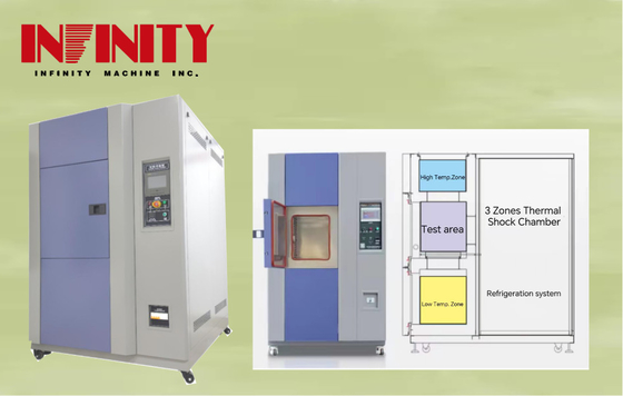 500x400x400 mm Interne kamer Grootte Programmeerbare temperatuur Impact Testkamer met luchtgekoelde condensator