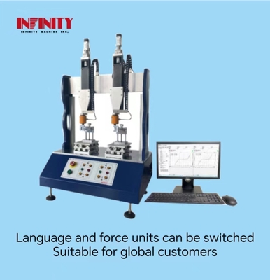 Dual-station Swing Force Testing Machine met ±0,3% krachtwaarde nauwkeurigheid en testsnelheid van 0,1-1200 mm/min