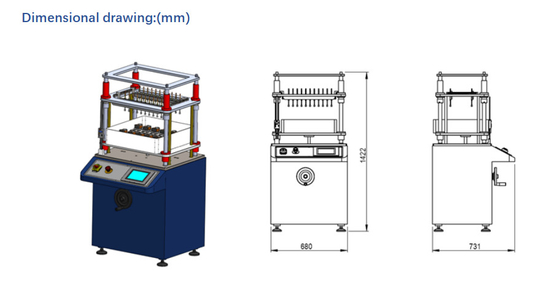 Aanpasbare stijgende verblijfstijd High-speed knop testmachine voor drukstaaf B 1500gf 10 sets