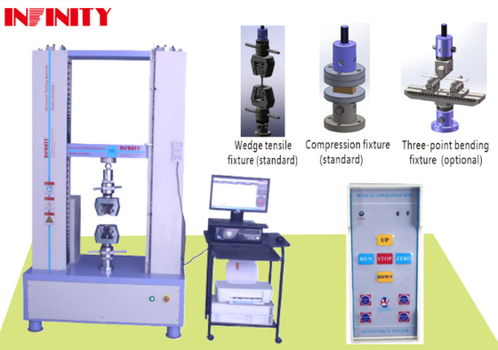 High Precision Servo Controlled Universal Tensile Testing Machine Load Accuracy ± 0,25% Eenheid Schakelbaar naar N