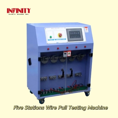 Makkelijke bediening MCGS 7 &quot; TFT LCD touchscreen vijf stations draad swing test machine