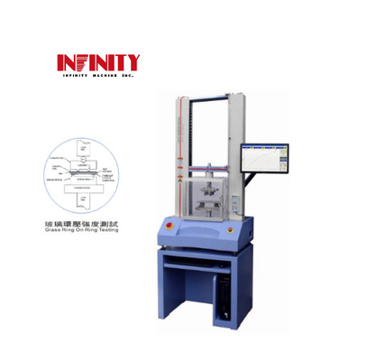 600 mm gehard glas Ring On Ring Testing Machine Testsnelheid 0,01~500 mm/min