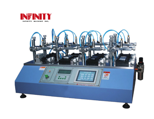 Pneumatische sleutel levensduur test machine 4 stations Knop Duurzaamheid Sleutel slag Tester Luchtcilinder slag Pneumatische IEC60068-2-68