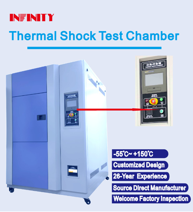 IE31A 150L 408L Thermische schokproefkamer Verwarmingsdraad Elektrostatische kleurspraybehandeling