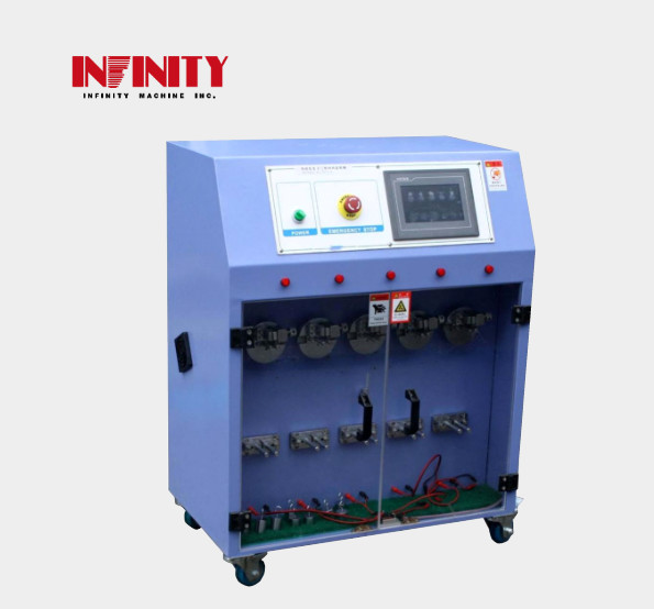 AC220V 50Hz 10A Vijf stations draad trek testmachine voor motor versnelling en vertraging tijd 45ms