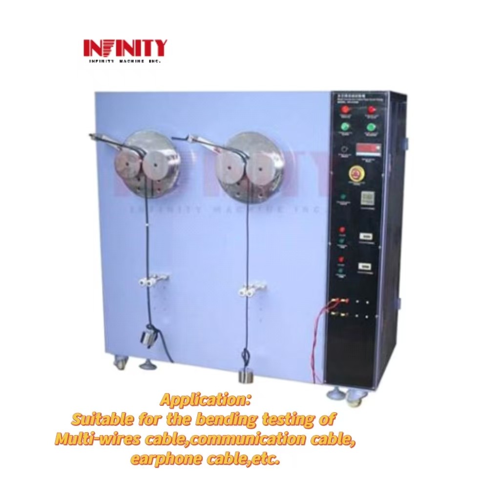 Flexible Cable Bending Cycle Fatigue Testing Machine Stroomvoorziening AC220V 50Hz 5A