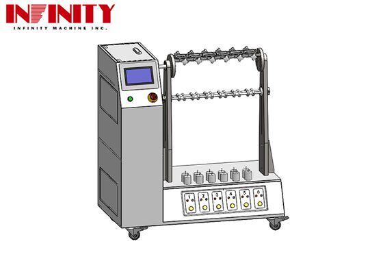 IEC 60884-1:2022 Conformiteit Flexibele Kabel Buigtest Apparaat met Instelbare Hoek en 6 Jiggen
